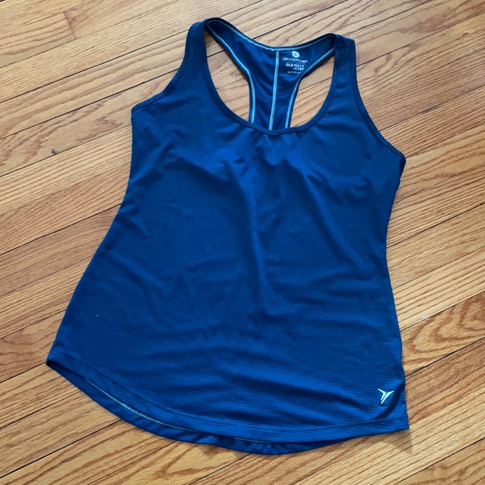 Blue old navy razorback workout tank